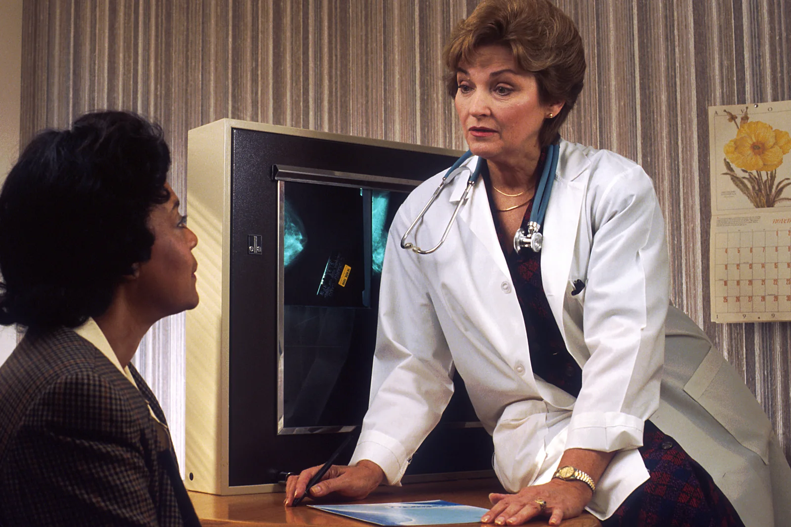 Representative doctor and patient consultation